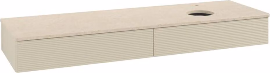 Mobile V&B con struttura frontale - illuminazione Antao 160x50cm, HL, WBP botti., si Gr m Lac