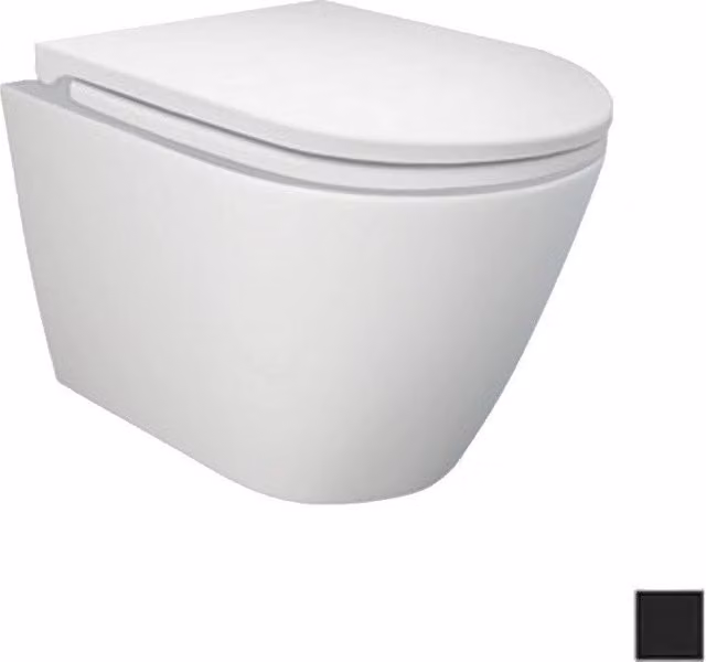 Vaso sospeso feeling rimless nero opaco