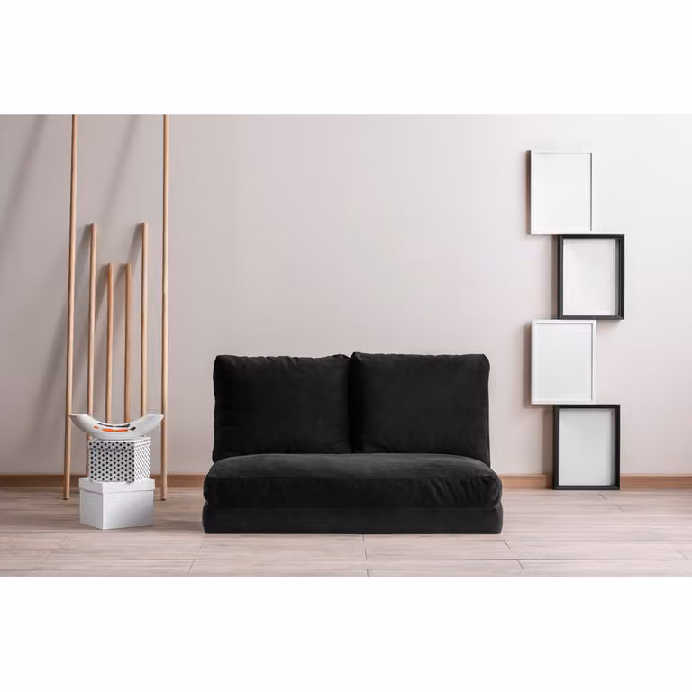 Hanah Home, Taida- FTN1265, nero, divano letto, struttura: 100% metallo