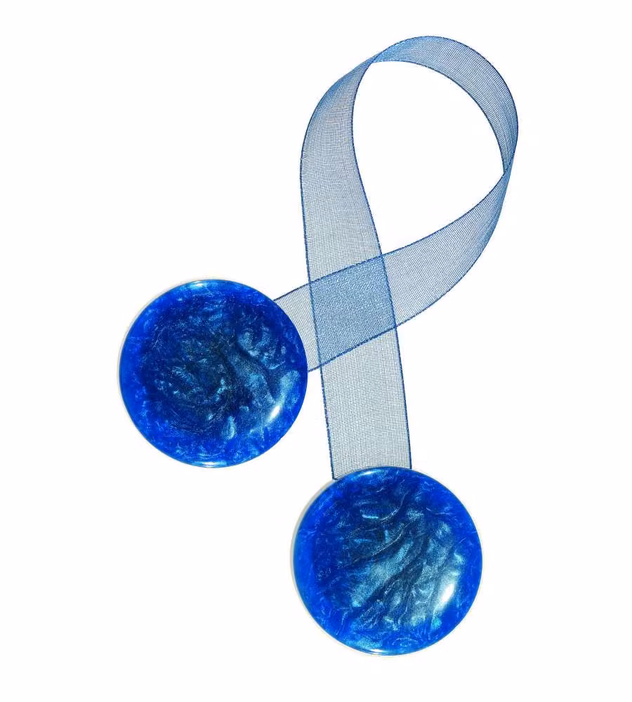 Calamita Bottone Azzurro Grande (Con Nastro)
