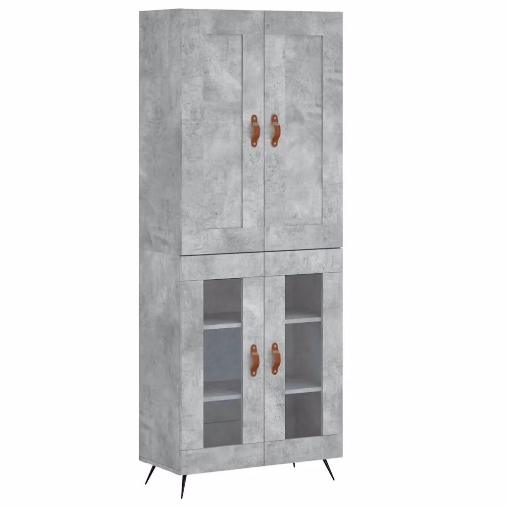 Credenza Buffet Armadio Design Mania Grigio per Cucina e Soggiorno L: 69,5 cm, P: 34 cm, H: 180 cm – 2