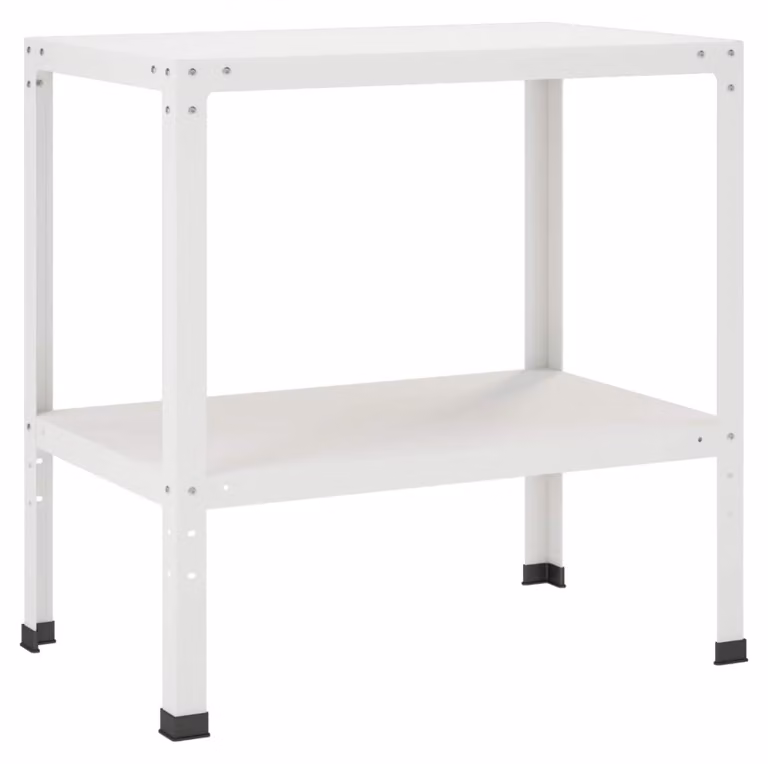 Tavolo da coltivazione, dimensioni 80 x 50 x 80 cm, acciaio verniciato a polvere, colore bianco