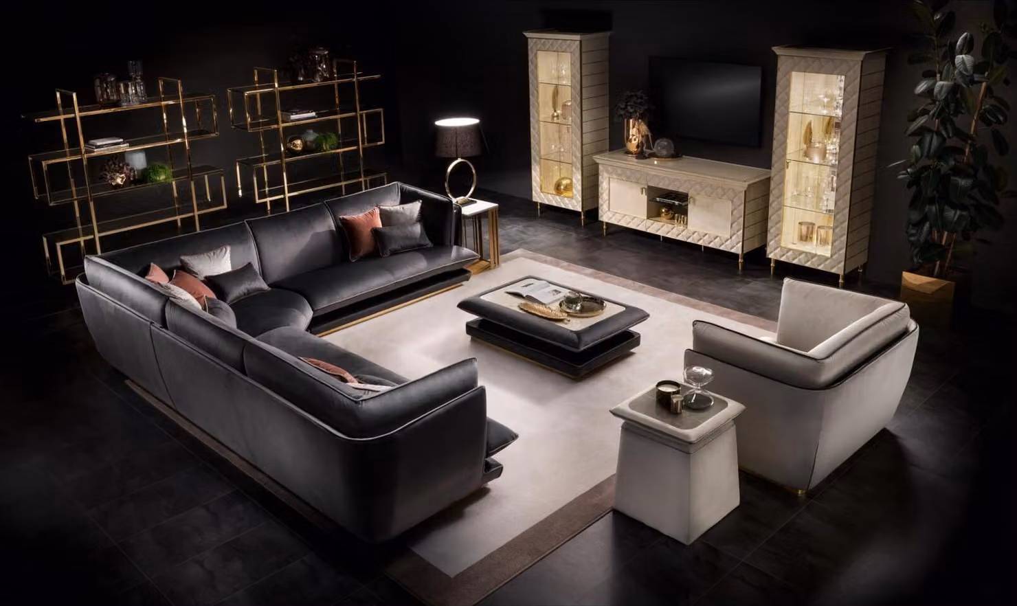 Design Möbel Couch Sofagarnitur Couchen Sofa Garnituren 4tlg. Set arredoclassic