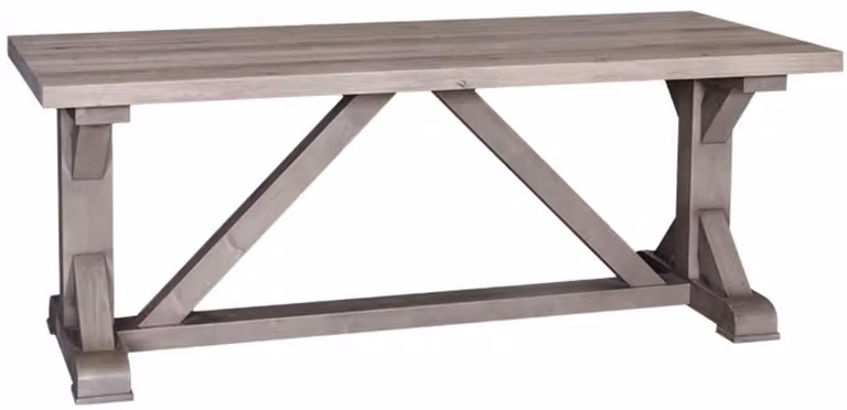 Casa Padrino tavolo da pranzo in stile country colori naturali / grigio 210 x 90 x h. 78 cm - Tavolo da cucina in legno massiccio in stile country