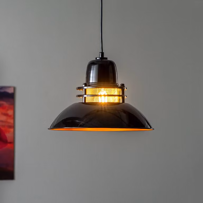 Lampada a sospensione Berceste 226-S Opviq, dimmerabile, Nero, Soggiorno / Sala da pranzo, Metallo, Lampada a sospensione