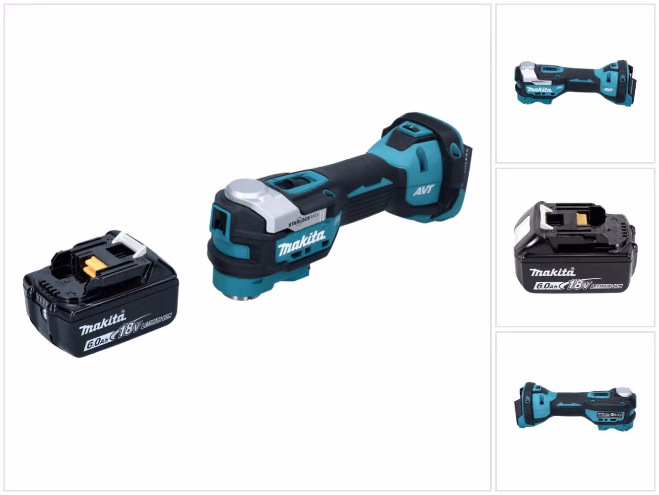 Utensile multifunzione a batteria Makita DTM 52 G1 18 V Starlock Max Brushless + 1x batteria ricaricabile 6,0 Ah - senza caricabatteria