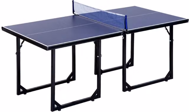 EasyComfort Tavolo da Ping Pong Pieghevole per Interni ed Esterni, Tavolo da Gioco in MDF con Struttura in Metallo, Blu, Viola e Nero – 1