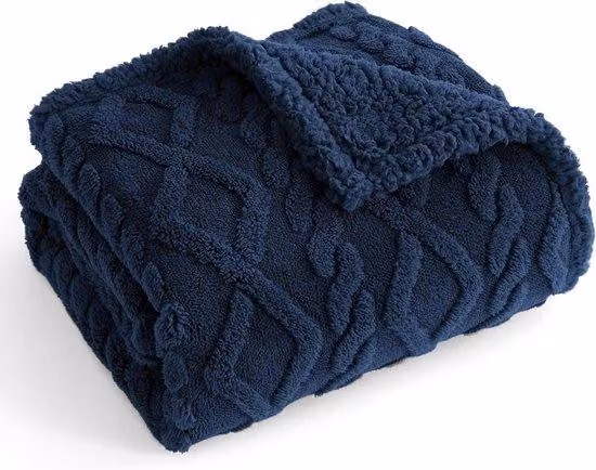 Cuccia impermeabile per cani 100x120 cm, blu navy, in peluche