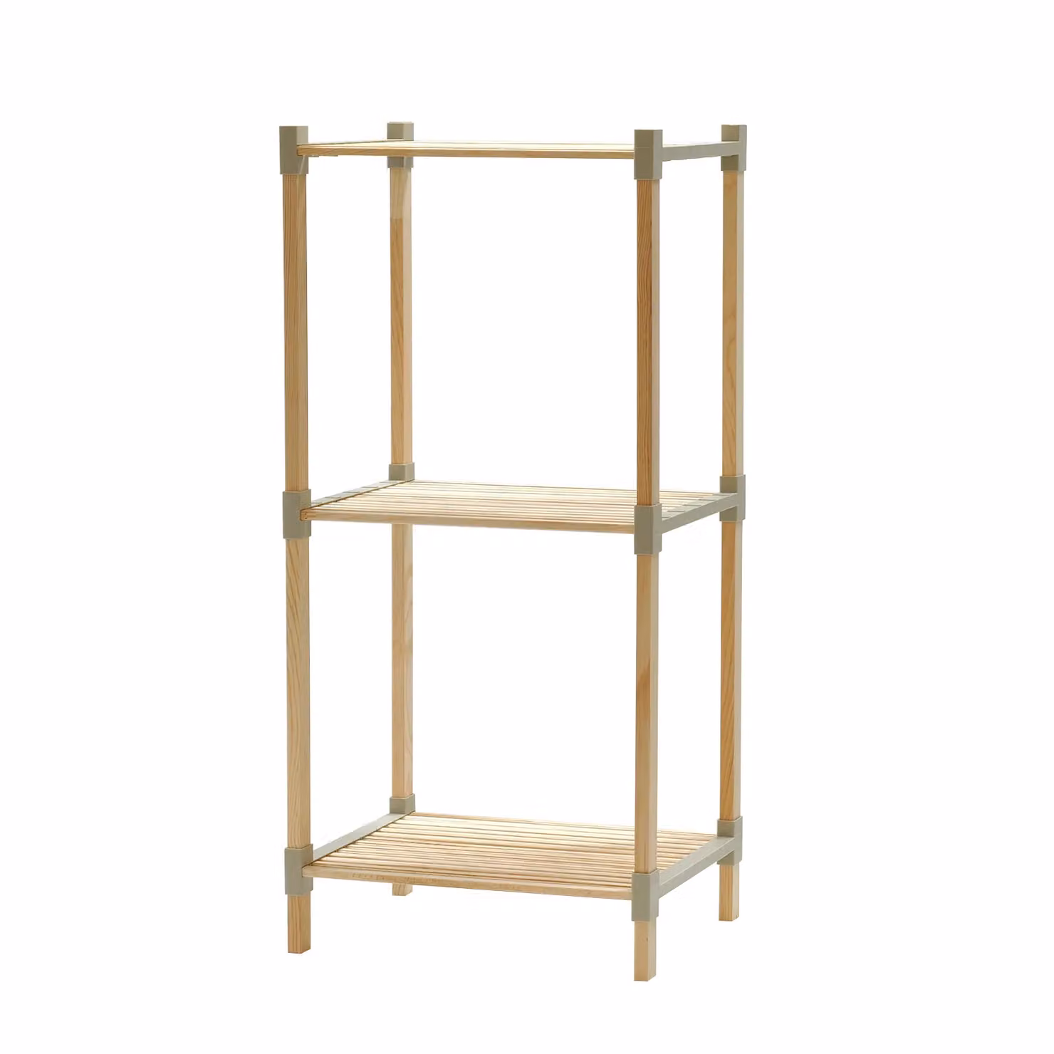 Vestiamo Casa Scaffale Multiuso FixWood in Legno di Pino Beige con 3 Ripiani H 80 x L 38 x P 32 cm – 1