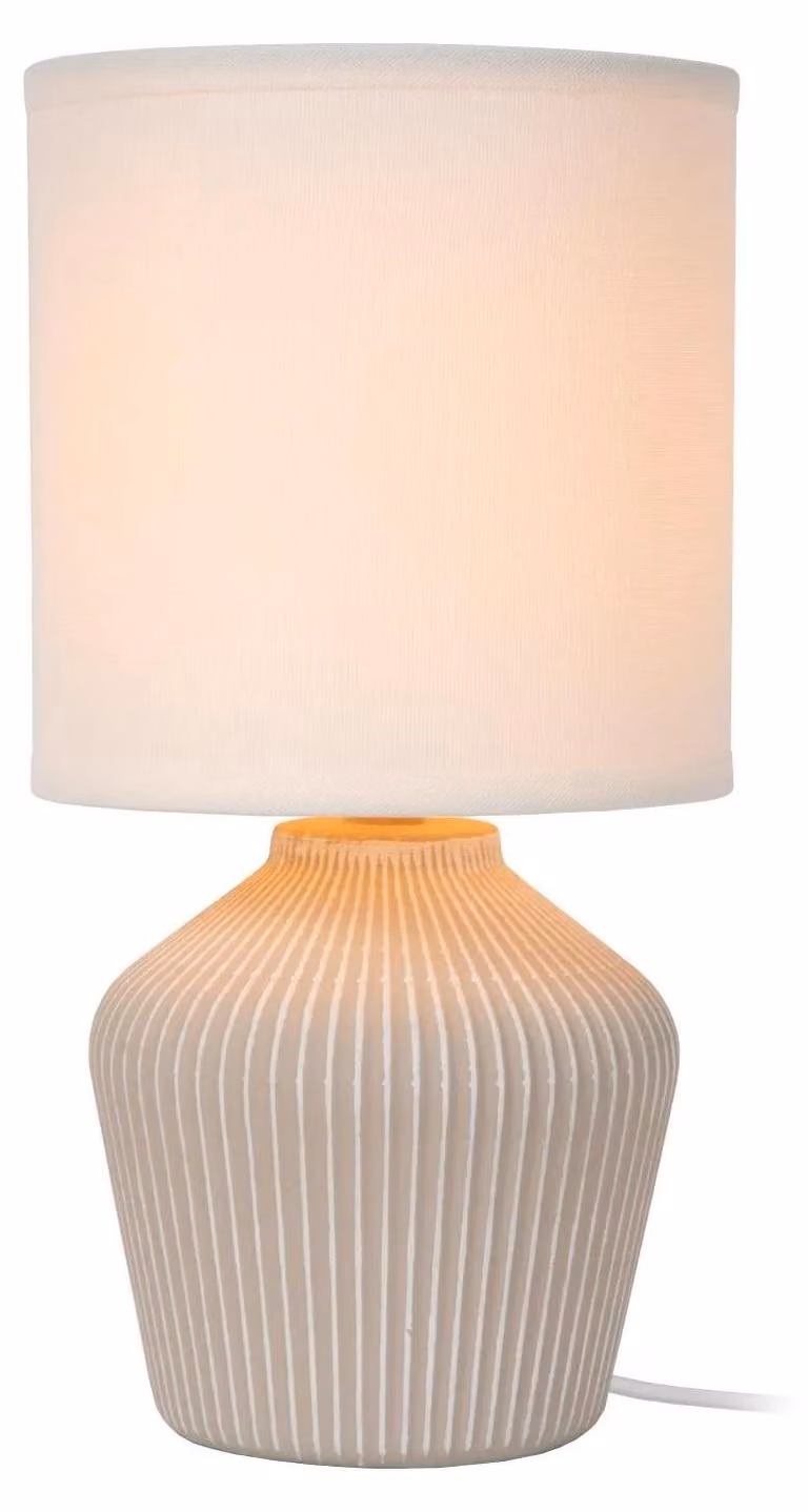 Lucide FILIZ - Lampada da tavolo - Diametro 16 cm - 1xE14 - Colore crema