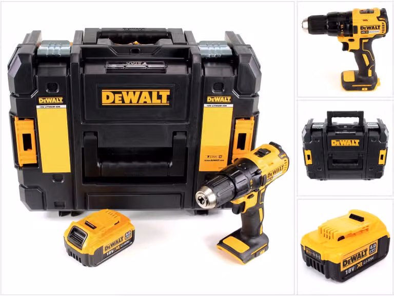 Trapano avvitatore a batteria DeWalt DCD 777 18 V 65 Nm + 1 batteria da 4,0 Ah nella valigetta TSTAK II - senza caricabatterie