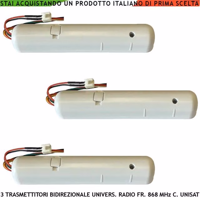 Securvera Trasmettitore di Frequenza 868 MHz Bidirezionale Bianco con Supporto Smart App e Protezione Tamper