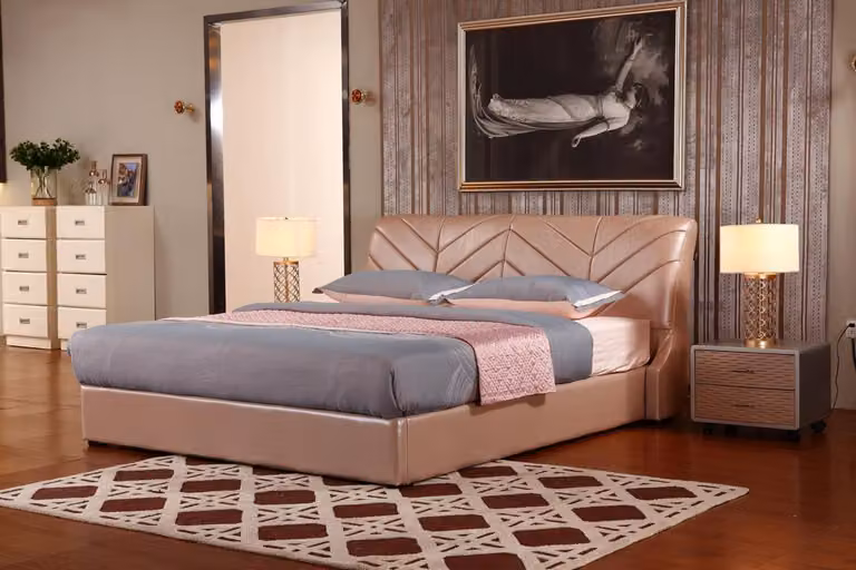 Modernes Luxus Design Bett XXL Betten Stil Hotel Doppel Leder 140 160 180x200cm