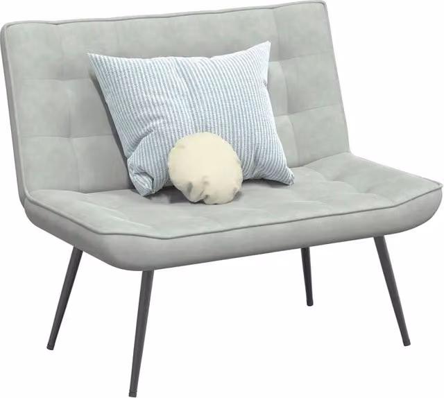 Panca-Sgabello Design Mania in Velluto Grigio L: 110 cm, P: 74 cm, H: 84 cm