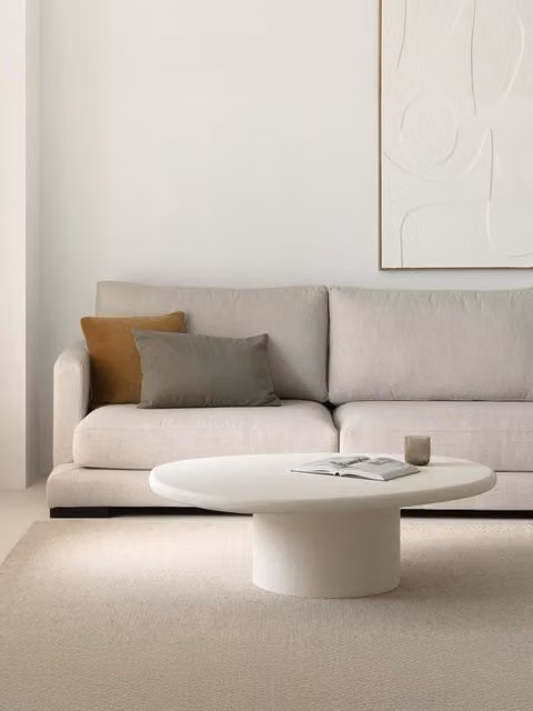 Tavolino ovale Baltic bianco Kenay Home