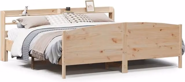 Letto matrimoniale | Letto per adulti | Letto senza Materasso 180x200 cm in Legno Massello di Pino
