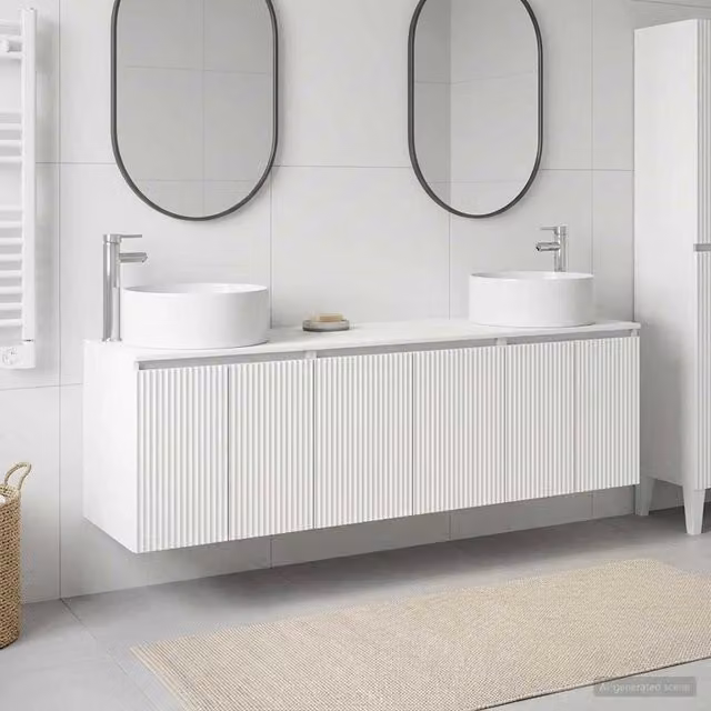 Set di Armadi da Bagno 3 pz Bianco 161,5 x 44,5 x 80 cm 3405727