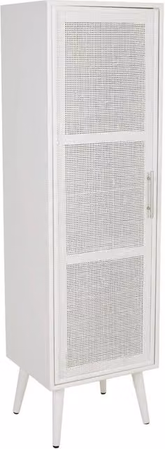 Mobile in legno bianco e rete 40,5x37x139,5h