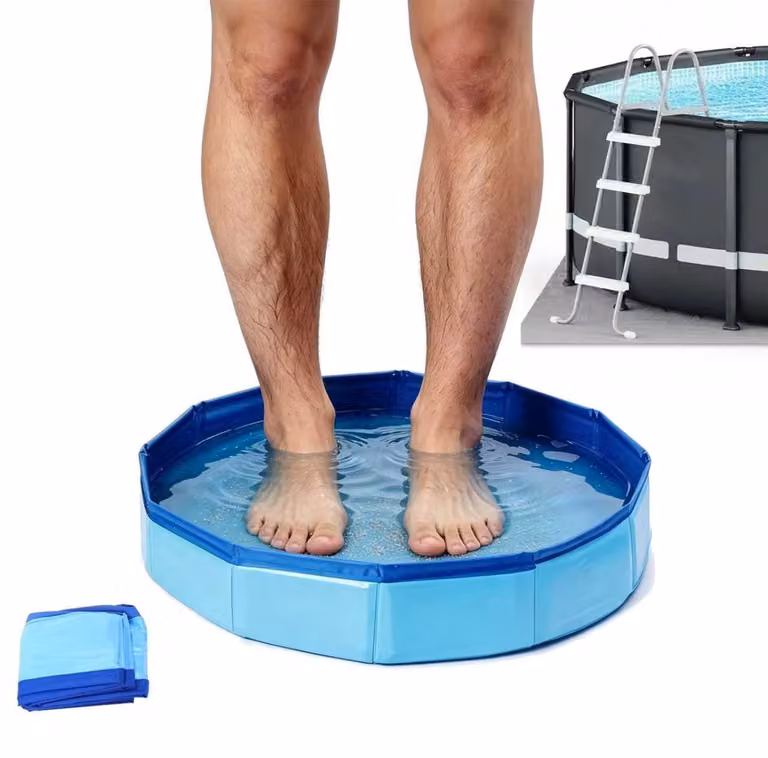 Piscina pieghevole - Vasca per i piedi - Diametro 49 cm, altezza 10 cm - Piscina portatile per l'accesso, pulizia dei piedi per piscine - Adatta anche come vasca per animali o piscina per cani