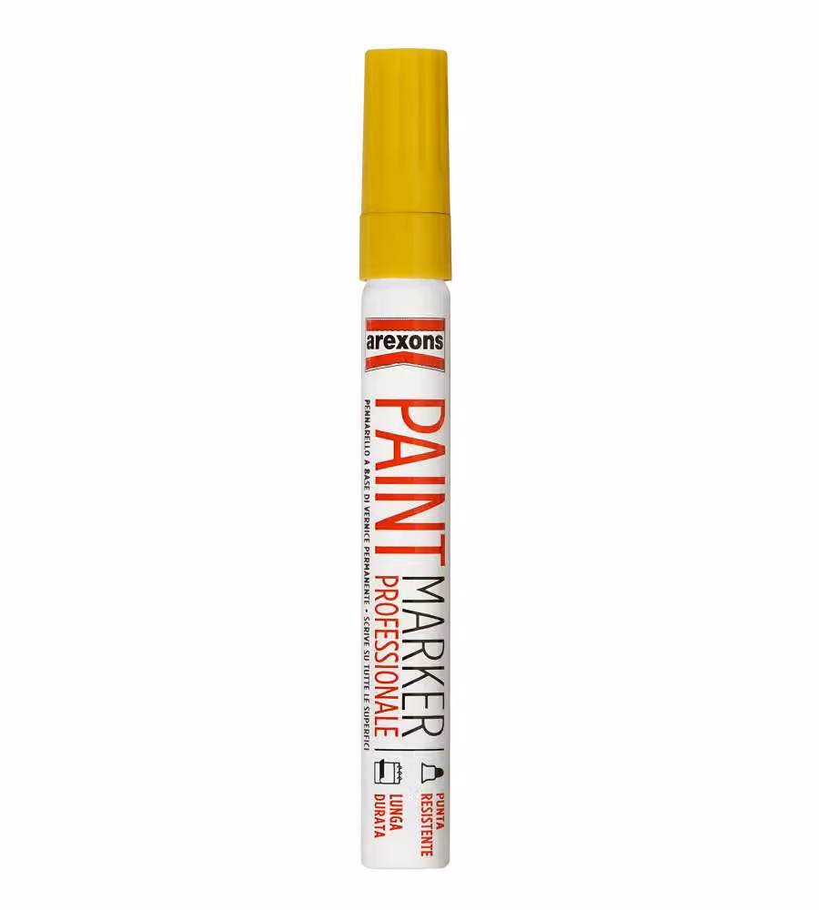 Arexons Pennarello Paint Marker Giallo 1 unità per Legno Metallo Plastica