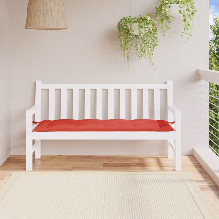 Cuscino per panca vidaXL rosso in tessuto Oxford traspirante e idrorepellente L/P/H: 150 x 50 x 7 cm