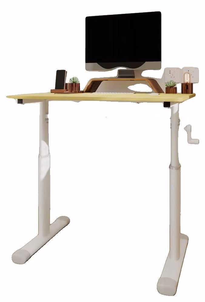 Scrivania regolabile, regolabile in altezza, design multifunzionale, legno + 60×80 cm