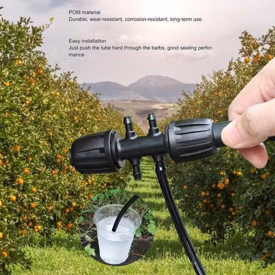 Accessori per l'irrigazione da giardino, confezione da 10 pezzi: adattatore da tubo da 16 mm a 4-7 mm, morsetto di collegamento rosso.