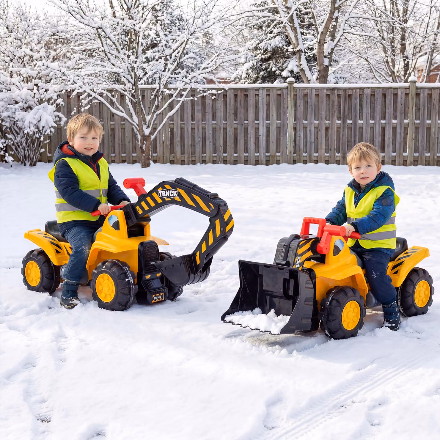 Escavatore giocattolo cavalcabile 3 in 1 Costway giallo con vano portaoggetti per bambini dai 2 anni in su