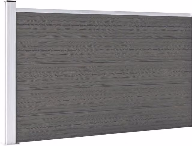 Pannello di Recinzione in WPC 175x105 cm Grigio
