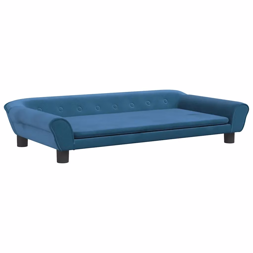 Divanetto per bambini Design Mania in velluto blu L: 100 cm, P: 50 cm, H: 26 cm – 2