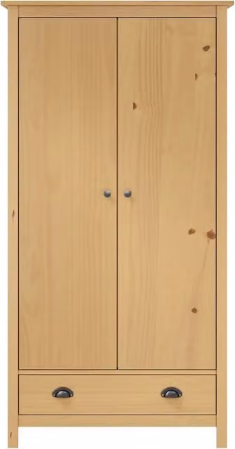 Armadio a 2 Ante Hill 89x50x170 cm Legno Massello di Pino CFW7467124