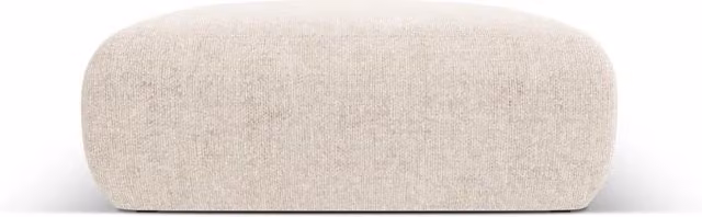 Cosmopolitan Design - Pouf "Nolio" 2 posti in ciniglia beige chiaro