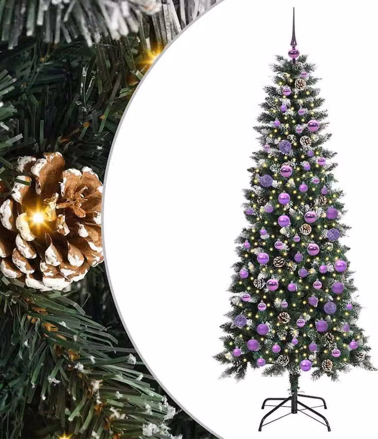 Albero di Natale artificiale con 300 LED Verde 180 cm