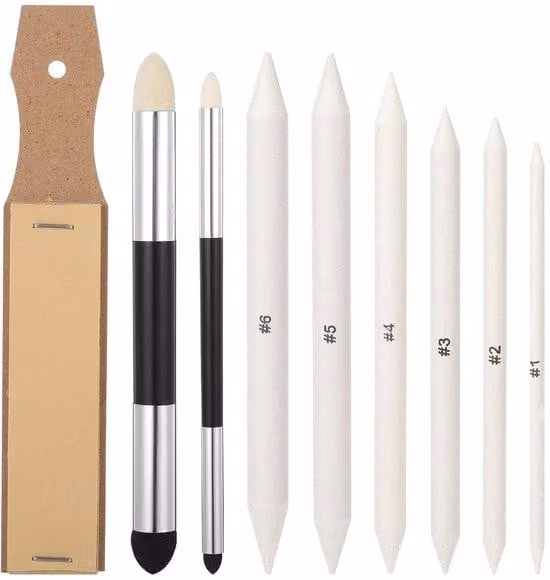 Set da disegno con carta vetrata e graffette di plastica