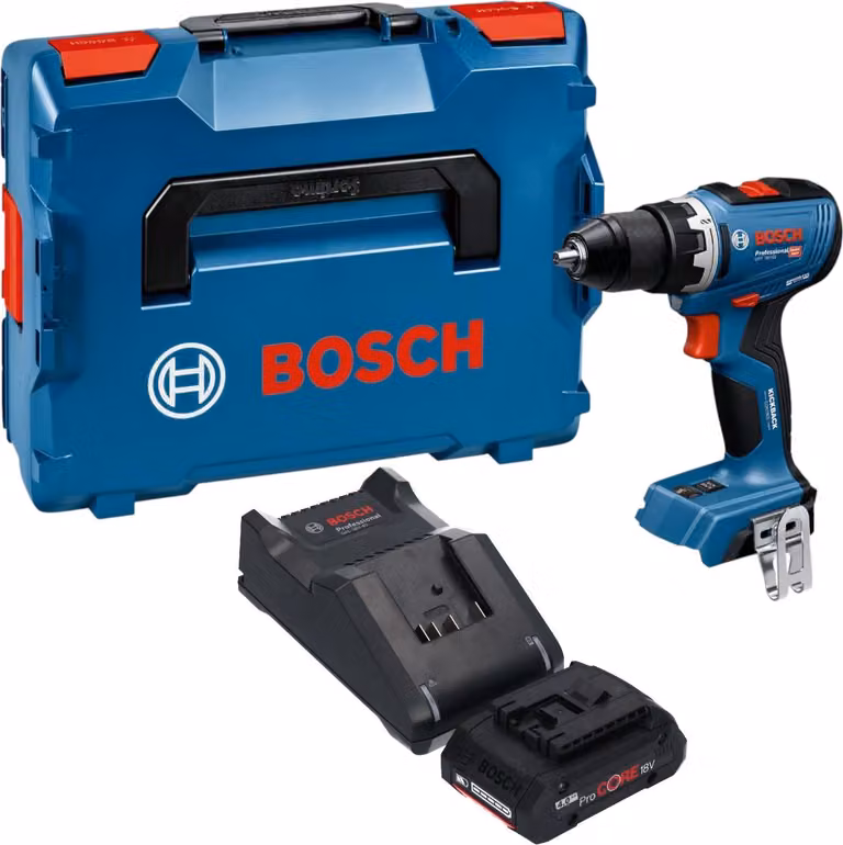 Trapano avvitatore a batteria Bosch GSR 18V-65 Professional 18 V 63 Nm Brushless + 1 batteria ProCORE 4,0 Ah + caricabatterie + L-Boxx