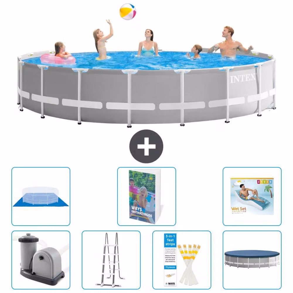 Struttura per piscina a forma di prisma - 549x122 cm - composta da 6 elementi - modello S670