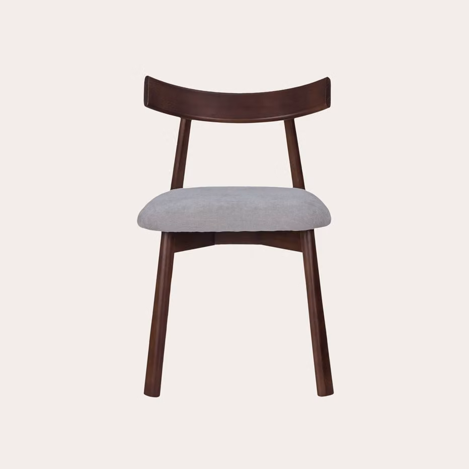 Sedia Banak in legno di faggio con seduta imbottita color marrone per la tua sala da pranzo – 2