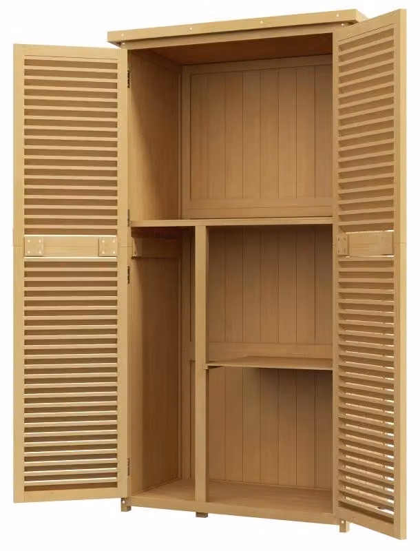 Casetta da giardino in legno resistente alle intemperie, con tetto in bitume | Colore: marrone | Dimensioni: 46,5 x 87 x 160 cm