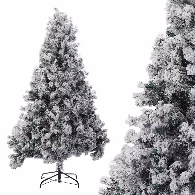 Albero di Natale Ikodm, 210 cm, abete artificiale con 400 LED, 1200 punte, albero di plastica con 8 modalità di illuminazione e supporto in metallo