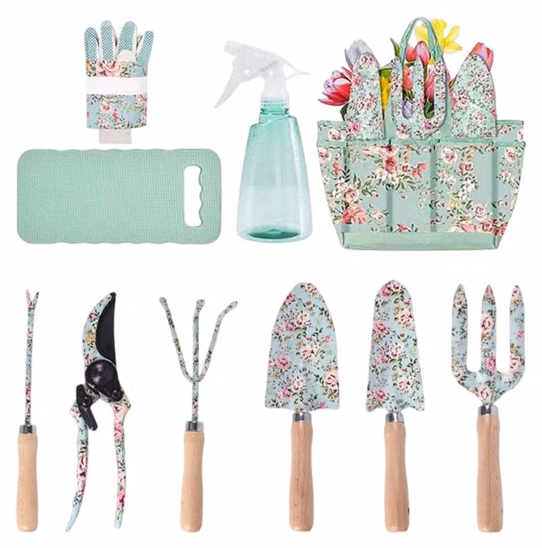 Set di attrezzi da giardino pratico, completo di organizer e paletta