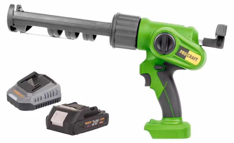 Pistola a cartuccia a batteria Procraft PC20bb 20 V 2000 N 280 - 310 ml + 1x batteria 2,0 Ah + caricabatteria