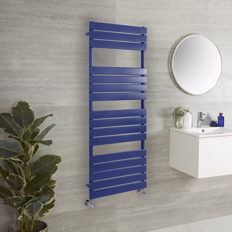 Scaldasalviette di Design - 1500mm x 450mm - Blu (Deep Sea Blue) - Lustro