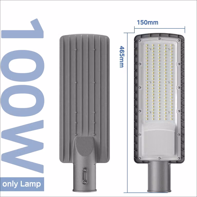 Lampione a LED - Modello KHPL015 - 100 W - 6500 K (bianco freddo) - Grado di protezione IP67 (resistente all'acqua) - 85–265 V AC - Alluminio