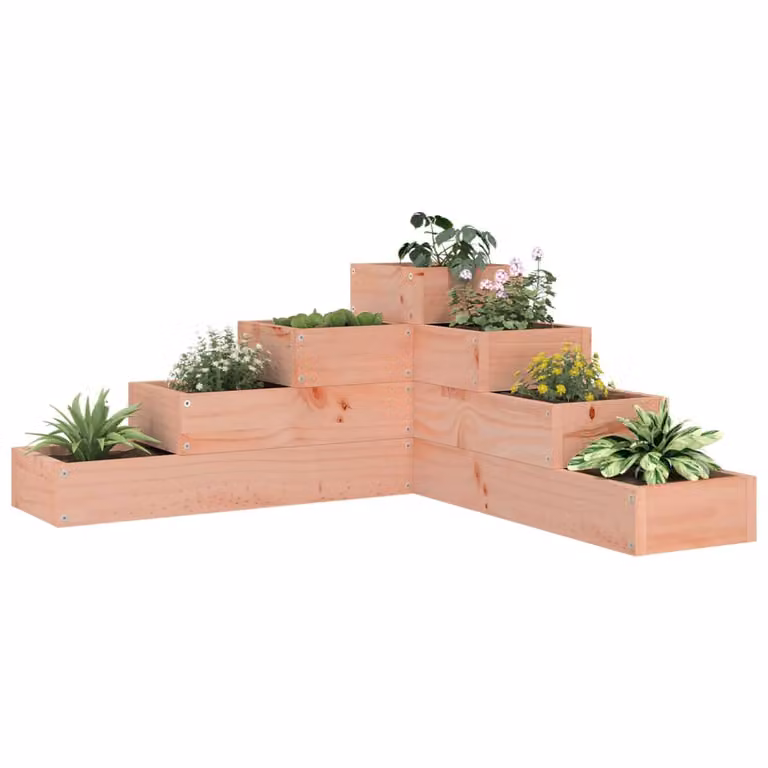 Fioriera da giardino vidaXL a 4 ripiani in legno di Douglas marrone L: 80,5 cm, P: 36 cm, H: 79 cm