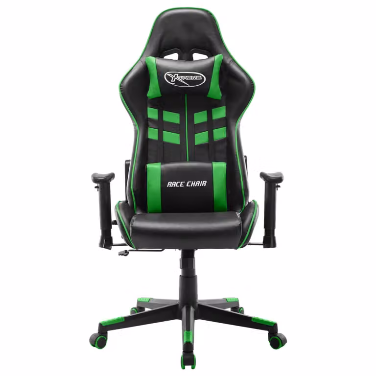 vidaXL Sedia da gioco in ecopelle nera e verde