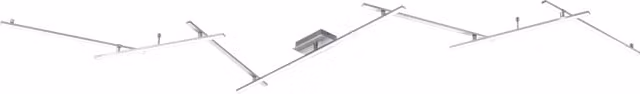 Plafoniera Applique Parete Soffitto Bacchette Retro Illuminata Indira GD Trio