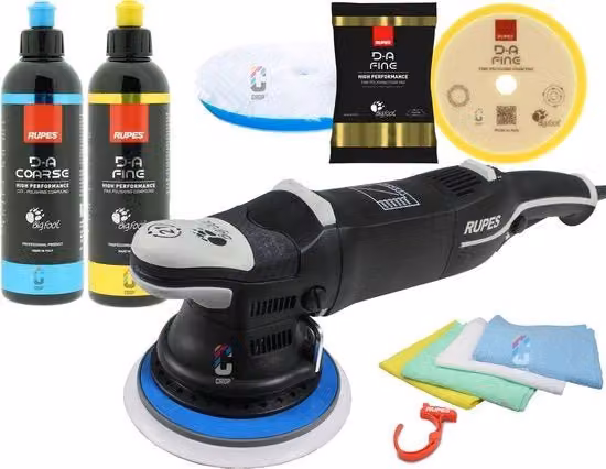 Levigatrice Orbitale RUPES 150mm Kit di Base Blu, Giallo e Nero