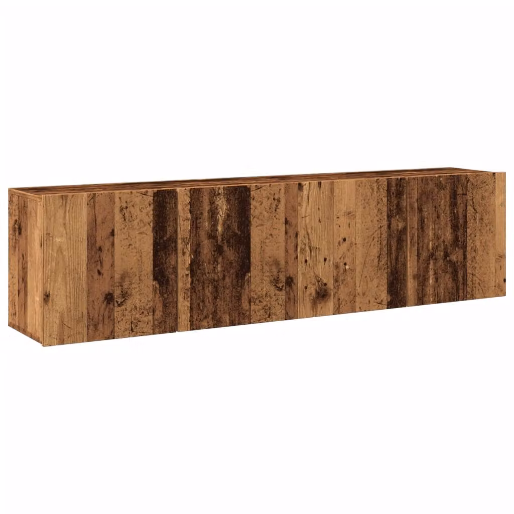 Mobili TV a Parete 2pz Legno Antico 80x30x41 cm