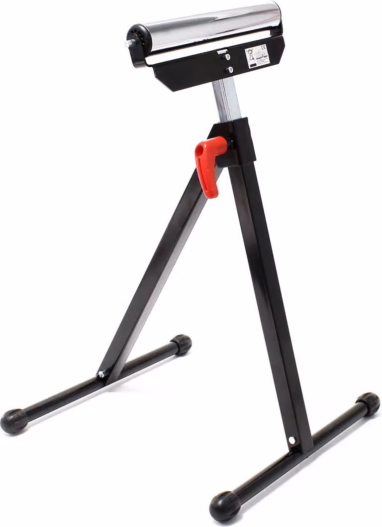 Supporto per rulli Wiltec fino a 60 kg, supporto per rulli regolabile in altezza da 68 a 110 cm, in metallo per l'alimentazione del materiale, supporto per rulli, supporto di base per rulli
