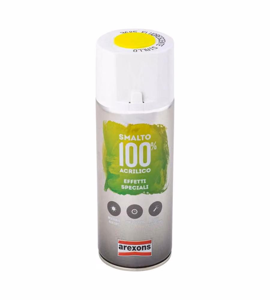 Arexons Smalto Spray Fluorescente Giallo 400 ml - Rapida Essiccazione